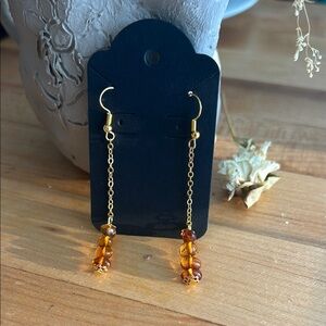 Amber Drop Earrings